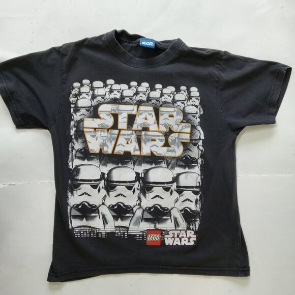 LEGO STAR WARS Storm Troopers Boy Child Shirt Size Med Black Cotton - Picture 1 of 9